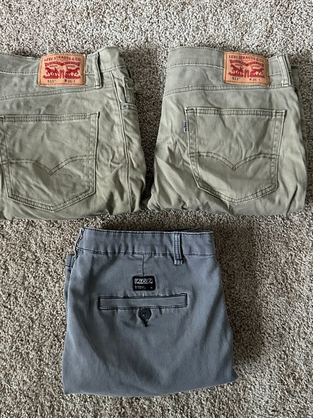 3 x Men's Shorts Lot - Levi's & Ezekiel - Size 34" & XL